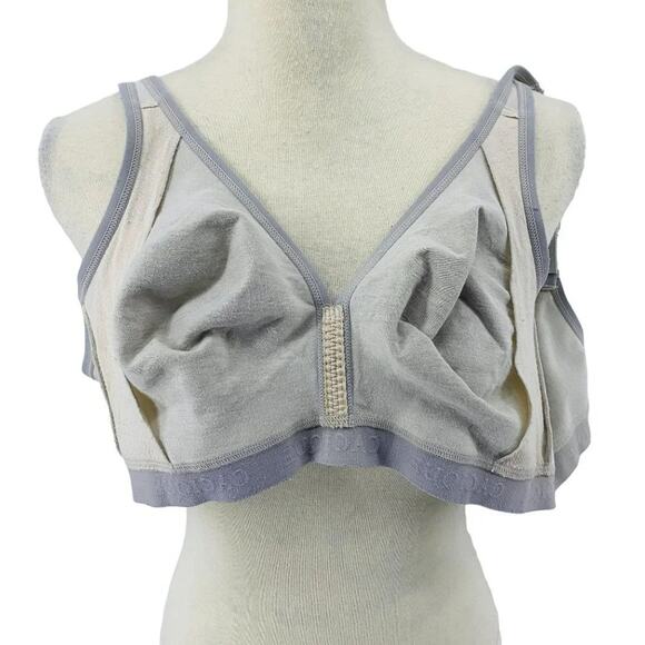 Lane Bryant Cacique Grey Cotton Lightly Lined No-Wire Full Coverage Bra 44C - Picture 6 of 8
